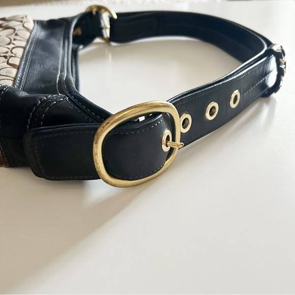 Coach Logo Jacquard Bleecker Bucket Shoulder Bag Purse 11437 - Picture 4 of 8